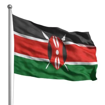 Flag of kenya Stock Illustration