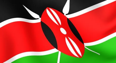 Flag of kenya Stock Illustration