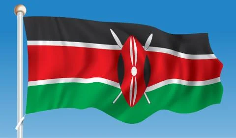 Flag of Kenya Stock Illustration