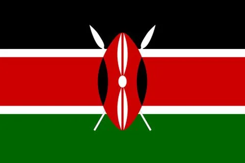 Flag of Kenya Stock Illustration