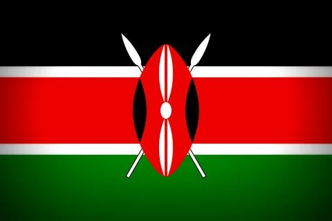 Flag of Kenya Stock Illustration