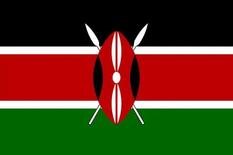 Flag of Kenya Stock Illustration