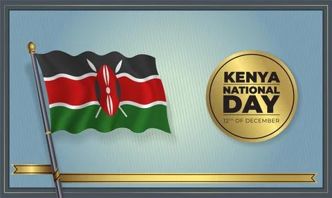 Flag Kenya National Day Stock Illustration