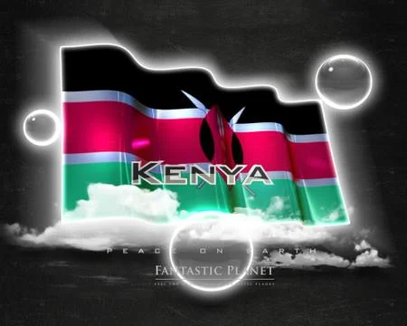 Flag Kenya quality designer flag Illustration