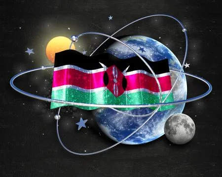 Flag Kenya quality designer flag Stock Illustration