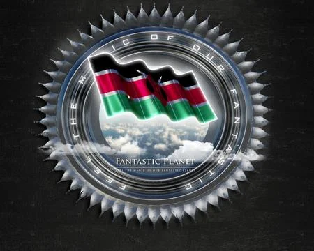 Flag Kenya quality designer flag イラスト素材