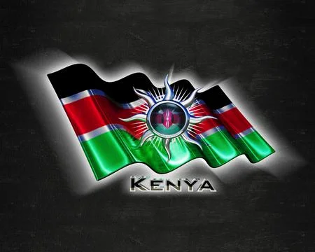 Flag Kenya quality designer flag Stock Illustration