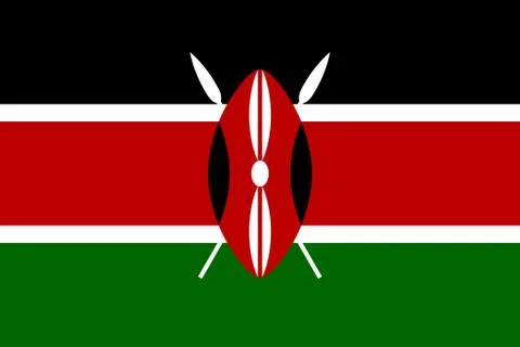 Flag of Kenya Vector illustration Stock-Illustration