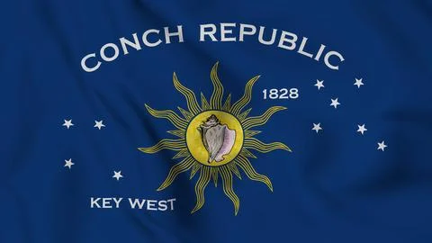 Flag of Key West (Conch Republic) Stock Illustration