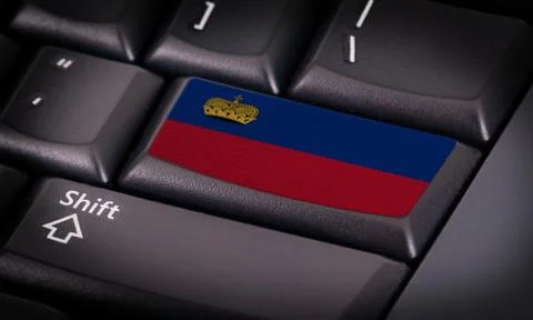 Flag on keyboard Stock Photos