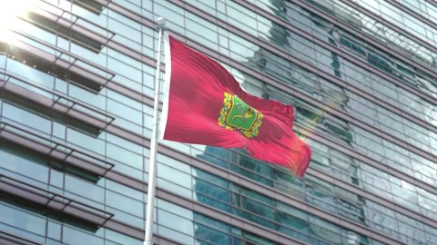 Flag of Kharkiv Oblast Stock Footage 343557280