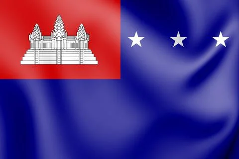 Flag of the Khmer Republic Stock Illustration