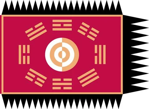 Flag of the king of Joseon Stock Illustration