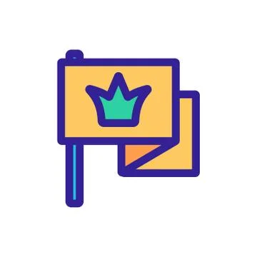 The flag of the kingdom is an icon vector. Isolated contour symbol illustration Stock Illustration