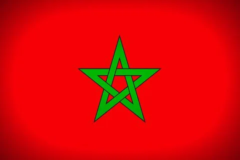 Flag of the Kingdom of Morocco Stock Illustration