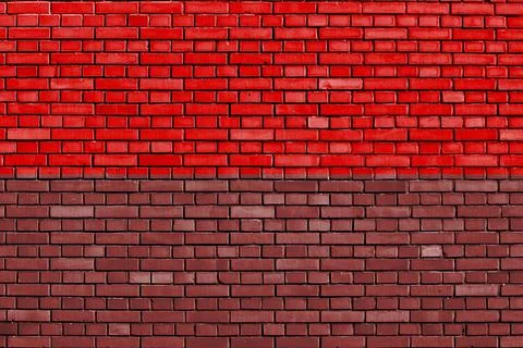 Flag of Kingdom of Mysore painted on brick wall Stock Illustration