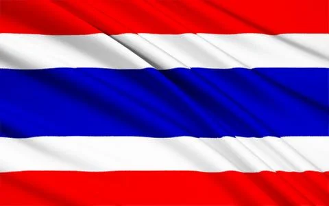 Flag of the Kingdom of Thailand Stock Illustration