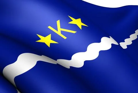 Flag of kinshasa Stock Illustration