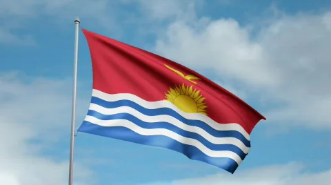 Flag of Kiribati 스톡 동영상 443176