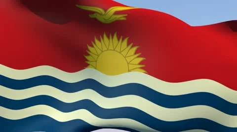 Flag of Kiribati HD Stock Footage 14448851