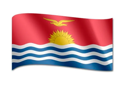 Flag of kiribati Illustrazione stock