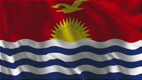 Flag of Kiribati waving slowly Stock-Footage 339246775