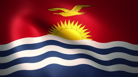 Flag of Kiribati Waving in the Wind (CG | LOOP) Stock Footage 162639677