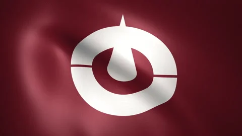 The Flag of Kochi Prefecture Waving in the Wind (CG | LOOP) Stock Footage 177987173
