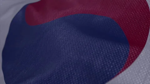 Flag of Korea. Cinematic 3D Animation. Stock Footage 264533397