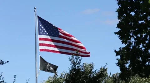 Flag at Korean Memorial.mp4 Video stock 43001837
