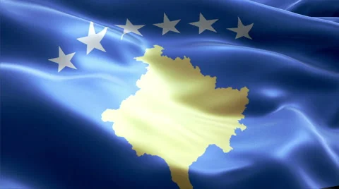 Flag Kosovo Video stock 47749861