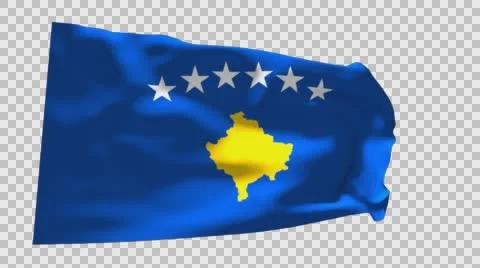Flag of Kosovo Stock Footage