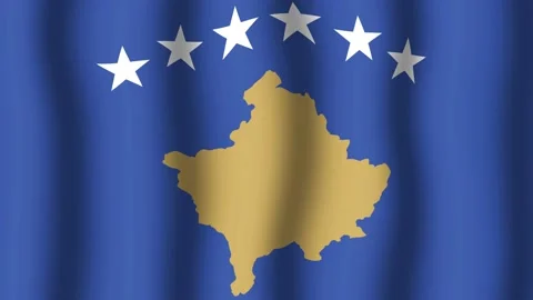 Flag of Kosovo Stock Footage 175804758