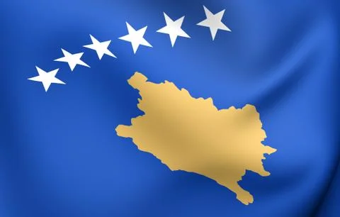Flag of kosovo Stock Illustration
