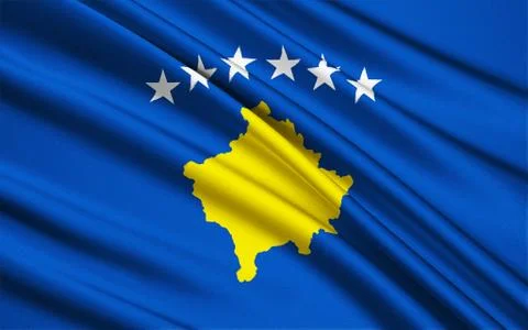 Flag of Kosovo Stock Illustration