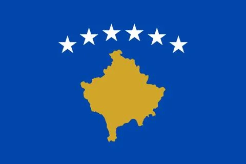 Flag of Kosovo Stock Illustration