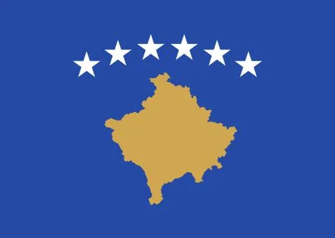 Flag of Kosovo Stock Illustration