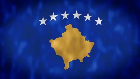 Flag of Kosovo Stock Illustration