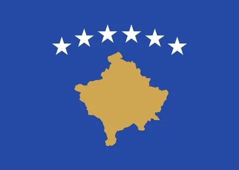 Flag of Kosovo Stock Illustration