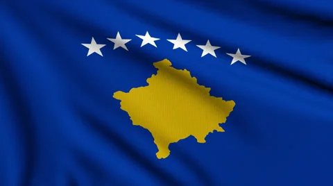 Flag of Kosovo looping Vídeo Stock 33805880