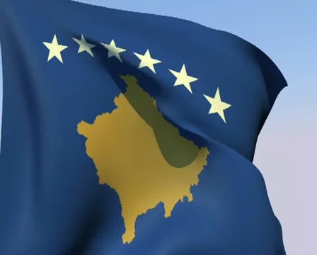 Flag of Kosovo PAL Stock Footage 14459433