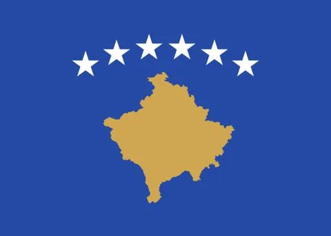 Flag of Kosovo Vector illustration Stock Illustration