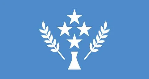 Flag of Kosrae state of Micronesia. Vector illustration. World flag Stock Illustration