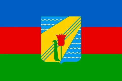 Flag of Krasnoperekopsk Stock Illustration