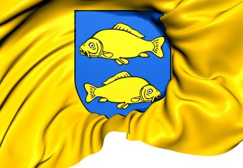 Flag of krasnystaw Illustrazione stock