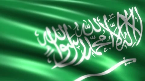 Flag ksa Stock Footage 160590654