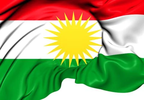 Flag of kurdistan Stock Illustration
