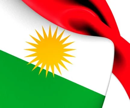 Flag of kurdistan Stock Illustration