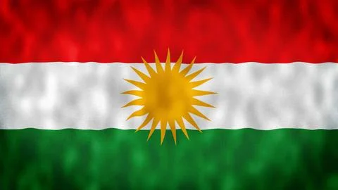 Flag of Kurdistan Stock Illustration