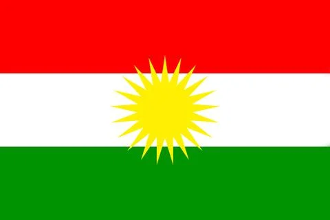 Flag of Kurdistan Stock Illustration